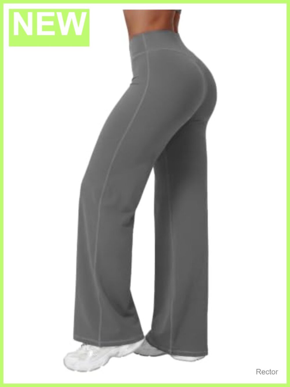 Seamless High Waisted Straight Leg Yoga Pants Nylon Elastane Stretch Athletic